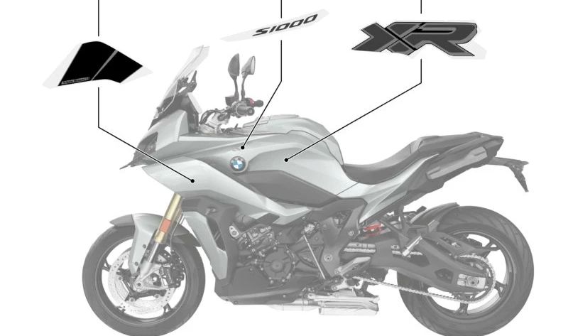Enregistrement de la doublure latérale gauche OEM 51147925477 pour BMW Motorrad S 1000 XR (K69). BMW original Motorrad.