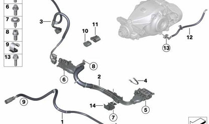 Desconector de servicio (OEM 12527598020) para BMW F30, F10, F01, F02. Original BMW.