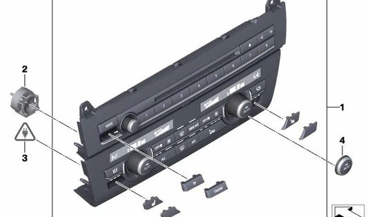 Kit de reparación para unidad de radio y climatización OEM 61319328424 para BMW F10, F11, F18. Original BMW.