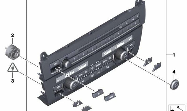 Kit de reparación para unidad de radio y climatización OEM 61319328424 para BMW F10, F11, F18. Original BMW.