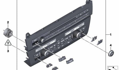 Kit reparación panel control radio y aire acondicionado OEM 61319328427 para BMW F10 (518d, 520d) modelos entre 2013 y 2016. Compatible con versiones manual y automático. Original BMW.