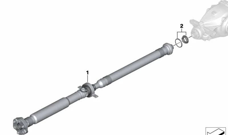 Albero di trasmissione per BMW F30, F31, F34, F32, F33, F36 (cambiamento automatico). OEM 26108679007. BMW originale.