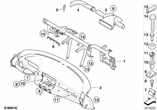 Canal de ar frio direito para BMW Z4 E85, E86 (OEM 51457016914). BMW original