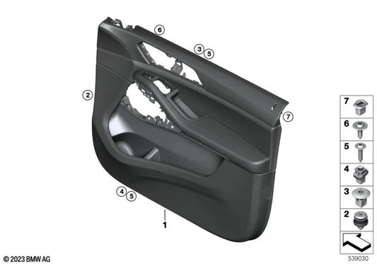 Couvrage de porte d'entrée droite pour BMW G05 (OEM 51419473902). BMW d'origine