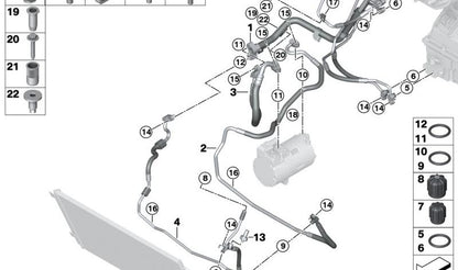 Double Clip for BMW I12, I12N, I15 (OEM 07149307880). Genuine BMW