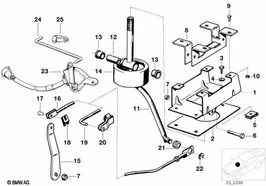 Wechseln Sie den Hebel für BMW E12 (OEM 24511202800). Original BMW