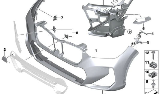 Soporte derecho OEM 51119881916 para BMW X1 U11, U12. Original BMW.