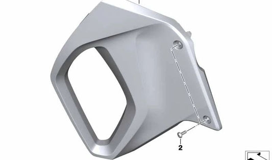 Protección de rodilla izquierda OEM 46638542335 para motos BMW F800GS Adventure. Original BMW Motorrad.