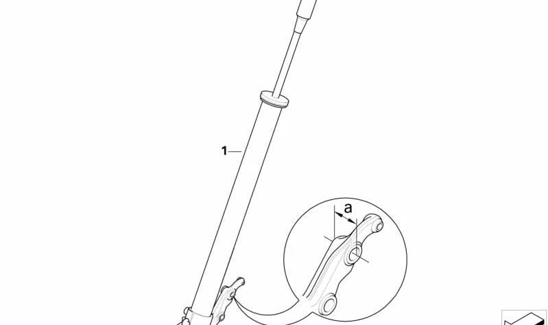 Tubo deslizante izquierdo OEM 31427720051 para motos BMW F 650 GS, F 800 GS. Original BMW Motorrad.