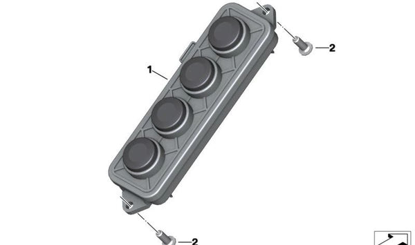 Unidad de mando del sistema de audio OEM 65148394254 para BMW Motorrad K 1600 GT, K 1600 GTL, K 1600 Bagger, R 1250 RT. Original BMW Motorrad.