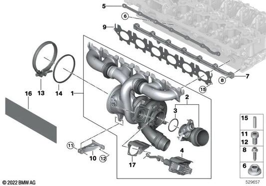 Anel de vedação para BMW G42, G20, G21, G22, G23, G26, G01, G02, G29 (OEM 11619489696). BMW originais.