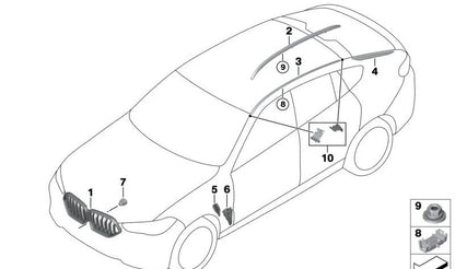 Air Air Sinistra OEM 51138746967 per BMW X5 M {F95}. BMW originale.