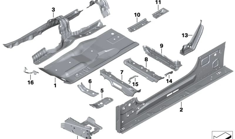Extensión soporte motor OEM 41117401628 para BMW F90, F90N, G30, G30N, G31, G31N, G38, G38N, G32, G32N, G11, G11N, G12, G12N, F91, F92, F93, G14, G15, G16. Original BMW.