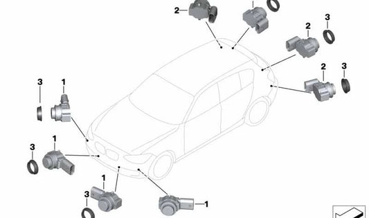 PDC Parksensor OEM 66209290890 für BMW F20, F21, F22, F23, F87. Original BMW.
