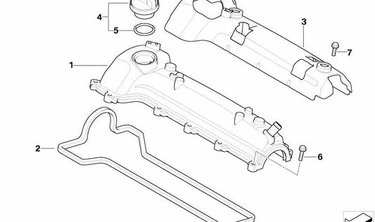 Tapa de cierre boca de llenado de aceite OEM 11127790938 para MINI R50, R52, R53... y más. Original MINI.