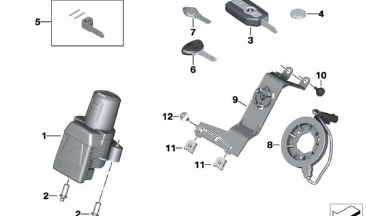 Unidad control Keyless Ride OEM 66127108713 para BMW Motorrad F 750 GS, F 850 GS/Adventure, F 900 R/XR, R 1200 GS, R 1250 GS. Original BMW Motorrad.