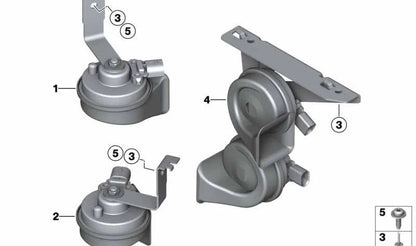 Acute clxon OEM 61337342945 for BMW F87N, F30, F31, F34, F34N, F80, F80N, F32, F32N, F33, F33N, F36, F82, F82N, F83, F83N, F90, F90N, G30, G30N, G31, G31, G31N, G32, G32N, G11, G11N, G12, G12N, F91, F92, F93, G14, G15, G16. BMW original.