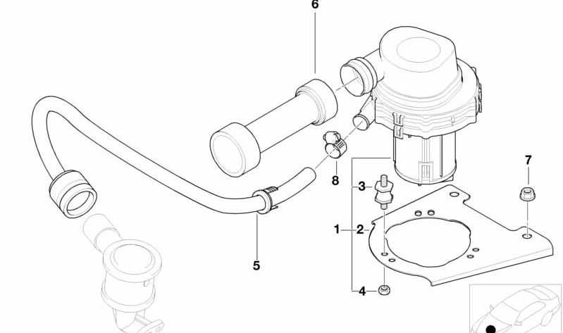 BMW -Luftpumpe (OEM 11721437746). Original BMW