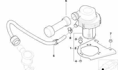 Tubo de presión OEM 11721437884 para BMW E36 y Z3. Componente del sistema de reducción de emisiones. Original BMW.