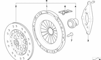 Juego de piezas de embrague para BMW E34, E39, E38, E31 (OEM 21211223633). Original BMW.