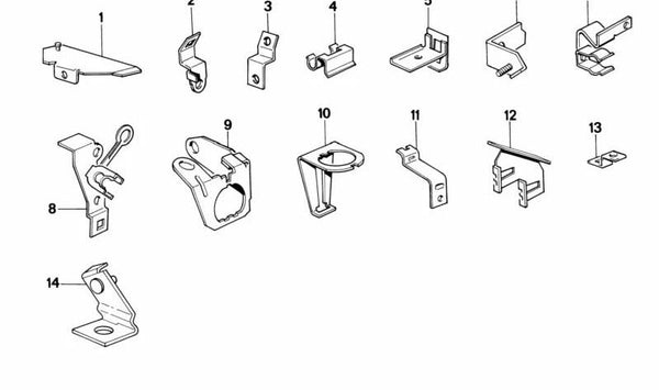 Soporte conector diagnóstico OEM 12511306858 para BMW E24. Pieza original BMW.