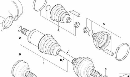 Junta homocinética exterior OEM 31607597894 para BMW E46. Original BMW