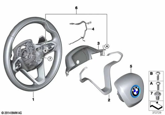 Rear Steering Wheel Cover for BMW I12, I12N, I15 (OEM 32306871551). Original BMW