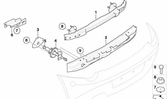 M8X20 OEM hexagonal screw 07119902916 for BMW Z4 E85, E86. Original BMW.