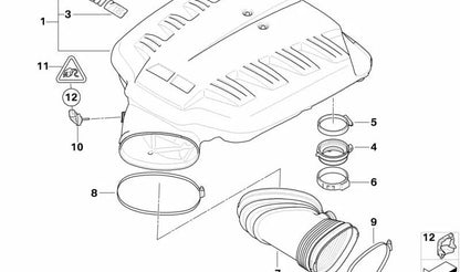 Admission Bellows OEM 11617838286 pour BMW E90, E90N, E92, E92N, E93, E93n. BMW d'origine.