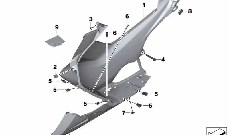 Estribo derecho OEM 46637724896 para motos BMW C 600 Sport, C 650 Sport. Original BMW Motorrad.