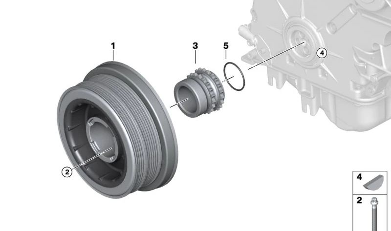 Vibrations OEM Morper 11238511371 pour BMW E46, E90, E91, E92, E93, E60, E61, E63, E64, E65, E66, E83, E53, E70, E71. BMW d'origine.