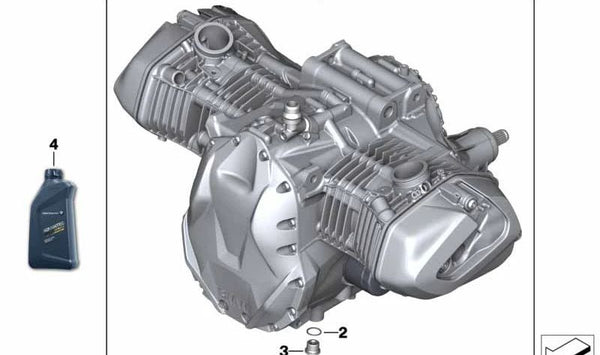 Motor OEM 11008404182 para BMW Motorrad K1200GT, K1200R, K1200S, K1300GT, K1300R, K1300S. Motor completo original BMW para modelos K series. Ideal para sustitución o reparación. Original BMW Motorrad.