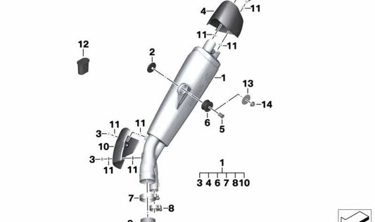 Caperuza OEM 12527700428 para motos BMW HP4 K42, S 1000 RR K46... y más. Original BMW Motorrad.