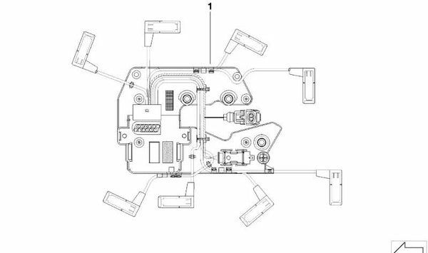 Cableado sistema de precalentamiento (glow system) OEM 12517794229 para BMW E65. Original BMW.