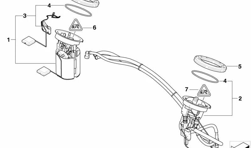 Unità alimentare a sinistra OEM 16112283495 per BMW E90 M3, E92 M3 {VA91, VA92, VA93, PM91, PM92, PM93, KG91, KG92, KG93, WD91}. BMW originale.