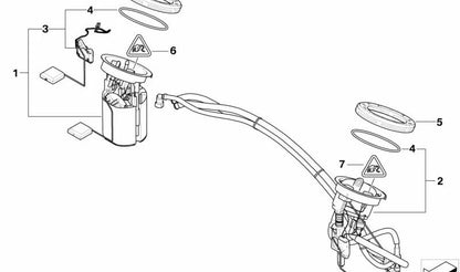 Kit reparación bomba combustible y medidor nivel OEM 16117190946 para BMW E81, E82, E87N, E88, E90, E90N, E91, E91N, E92, E92N, E93, E93N, E84. Original BMW.