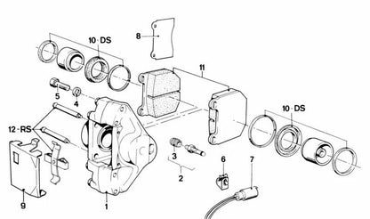 Figura per la serie BMW 3 E21 (OEM 34111118711). BMW originale