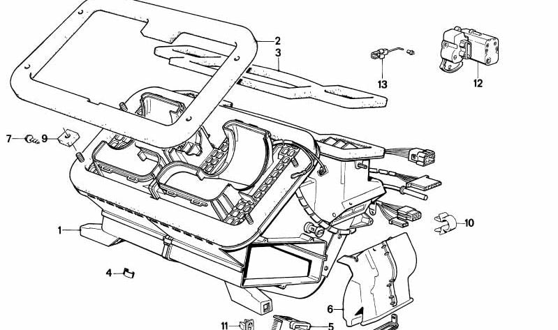 Soporte de cable OEM 12521276147 para BMW E21, E30, E12, E28, E34, E60, E61, E24, E63, E64, E23, E32, E38, E65, E31, E53, E85, E86, E89. Original BMW.