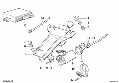 Längsanpassungsachse für BMW 5 E34 -Serie, E39 -Serie 7 E32, E38 Serie 8 E31 X5 E53 Z8 E52 (OEM 32311159013). Original BMW.