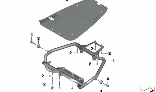 Placa básica OEM 46547723095 para motos BMW F 650 GS, F 800 GS. Original BMW Motorrad.