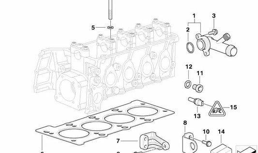 Juego de juntas de culata sin amianto OEM 11120007612 para BMW E46. Repuesto original BMW.