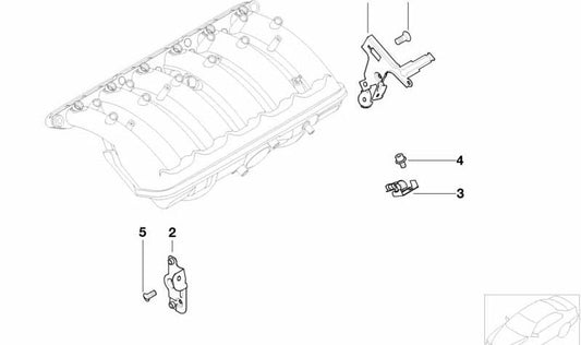 Soporte de filtro de carbón activo OEM 11617518035 para BMW E46. Original BMW.