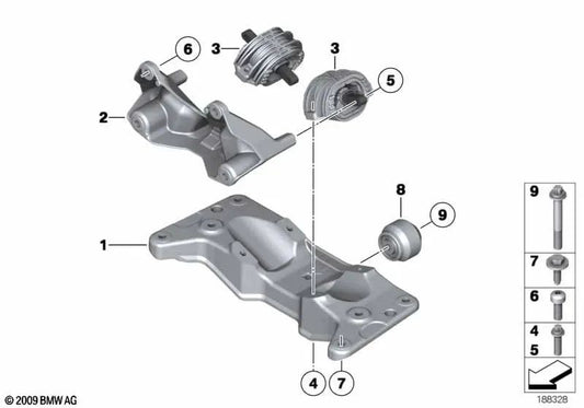 Vibration damper for BMW 7 Series F01, F02 (OEM 22316790387). Original BMW