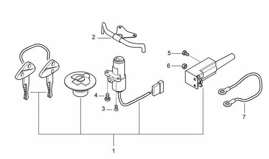 Bulón disruptor OEM 51252346145 para motos BMW F650, F650 ST (E169). Original BMW Motorrad.