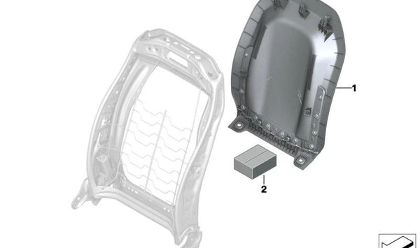 Pared Trasera para BMW U06, U11, U12 (OEM 52105A1C569). Original BMW.