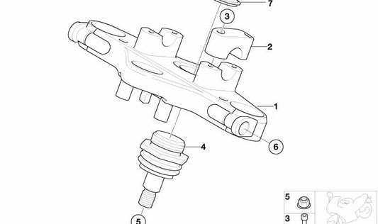 Tuerca de fijación OEM 31422330996 para BMW Motorrad 3/20, 600, 1600, 2000, 2002, C1, R2, R12, HP2. Compatible con múltiples modelos. Pieza original BMW Motorrad.
