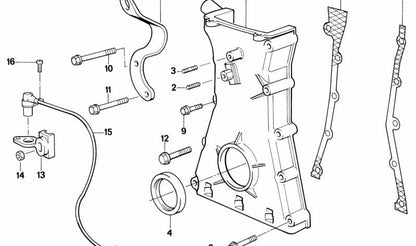 Soporte de fijación OEM 11141312892 para BMW E28, E34 y E24 con motor S38. Compatible con modelos M5 y M635CSi. Pieza original BMW.