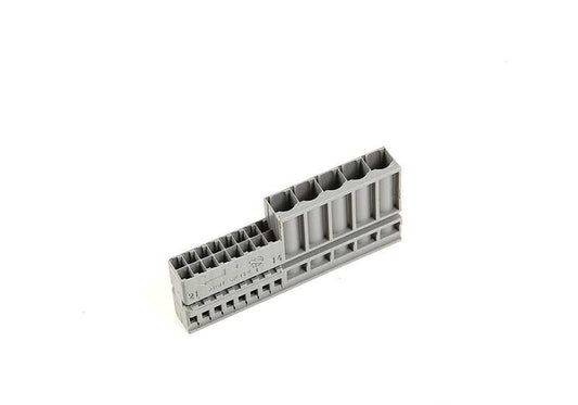 Caja de enchufe gris OEM 61138364884 para MINI R56, R60, R61, BMW E81, E87, X3 E83... y más. Original BMW y MINI.