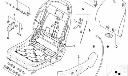 Actuador eléctrico OEM 67317027205 para BMW Z8 E52 (03/2000 - 07/2003). Pieza original BMW.
