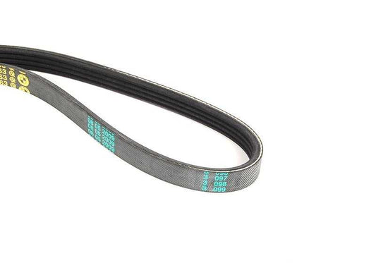 Correa Poli V (4pk x 863) OEM 11287512762 pour BMW E46, E39, E60, E61, E65, E83, E53, E85. Pièce BMW originale.